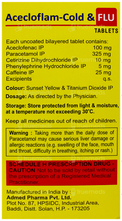 Acecloflam Cold & Flu Tablet 10